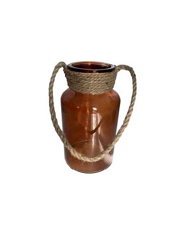 JARRON VIDRIO RECICLADO (M arron) (14*26)