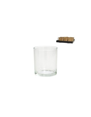 PORTAVELAS CRISTAL RED. LINARES 8X9CM