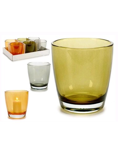 PORTAVELAS VASO ABOMBADO SUR OSCURO GRAN