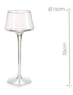 COPA CRISTAL CON PIE MODERNA