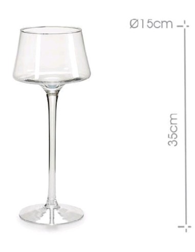 COPA CRISTAL CON PIE MODERNA