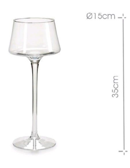 COPA CRISTAL CON PIE MODERNA