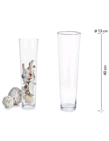 JARRON CRISTAL ALTO FORMA VASO ALTO