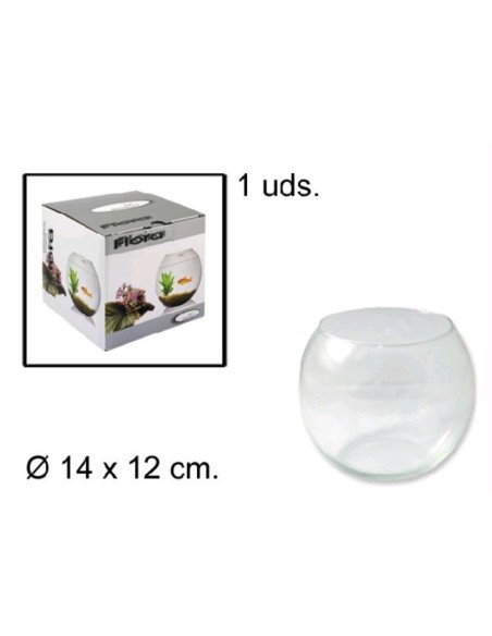 PECERA CRISTAL 14CM CAJA REGALO