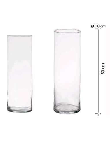 JARRON CRISTAL CILINDRICO 30CM