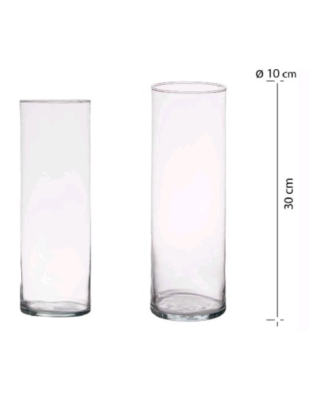 JARRON CRISTAL CILINDRICO 30CM