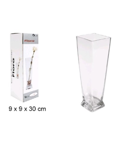 FLORERO CRISTAL 9x9x30CM