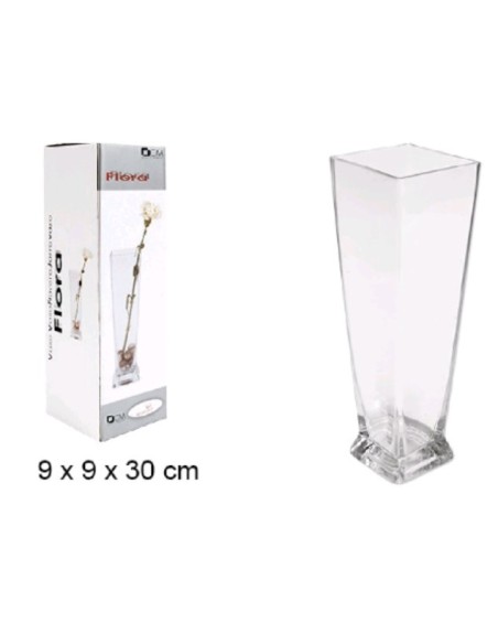 FLORERO CRISTAL 9x9x30CM