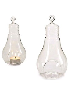 FLORERO CRISTAL FORMA BOMBILLA 10X20CM