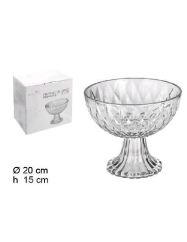 FRUTERO CRISTAL DIAMANTE 20X15CM