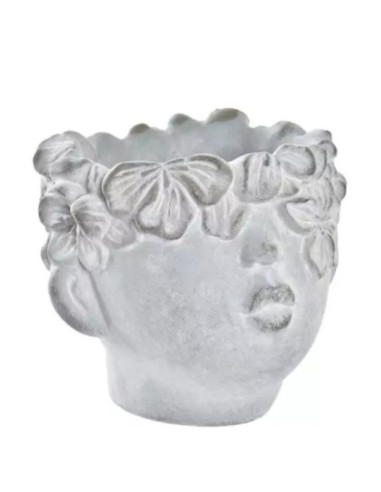 MACETERO CEMENTO 20X18X18 PARED GRIS