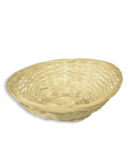 CESTO OVALADO BAMBU COLOR NATURAL 22x16x5.7cm
