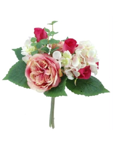 ATADO ROSAS INGLESAS, CAPULLO FUCSIA/