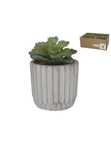 MACETA ADONIS DECORADA 11X11X10,5 CM