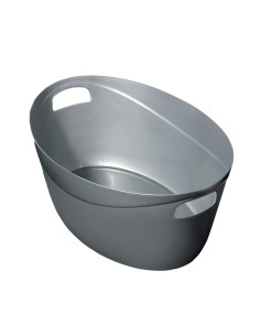 CESTO MULTIUSOS OVALADO 37L. PLATA