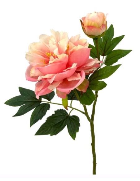 PEONIA X2 POLIEST.ROSA 48cm(13c