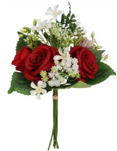 ATADO ROSAS-SEDUM X 6-35 CM (ROJO