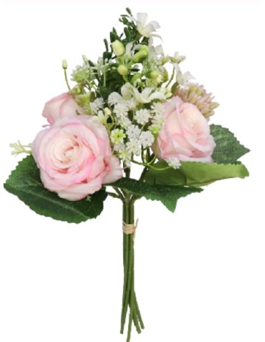 ATADO ROSAS-SEDUM X 6-35 CM (ROSA