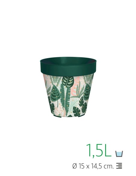 MACETA LISA 15CM IML LUNARES FLORAL