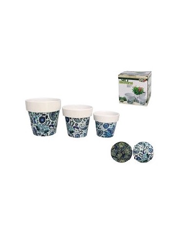 MACETERO DOLOMITA 16-13-11CM BLUE 2 SURT