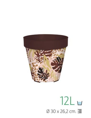 MACETA LISA 30 CM IML ANIMAL PRINT FLORAL