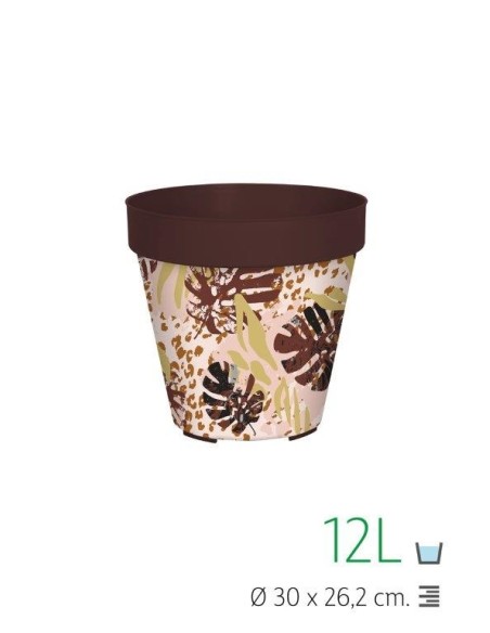 MACETA LISA 30 CM IML ANIMAL PRINT FLORAL