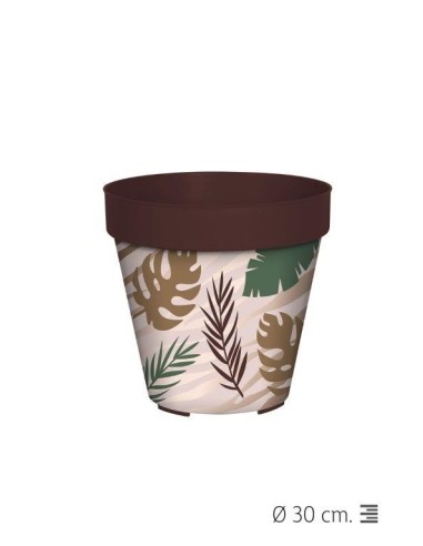 MACETA LISA 30CM IML PINK FLORAL