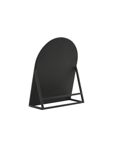 ESPEJO HIERRO CRISTAL 20X8,5X25 TOCADOR NEGRO