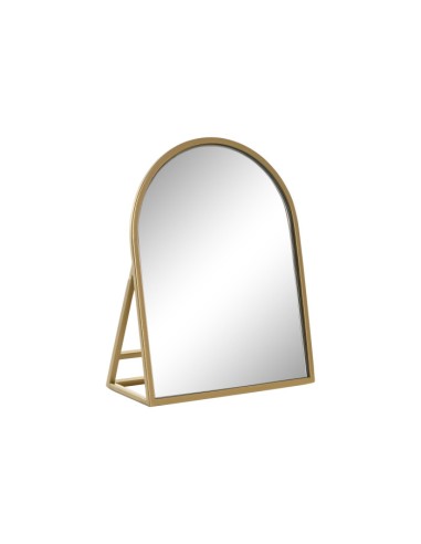 ESPEJO HIERRO CRISTAL 20X8,5X25 TOCADOR DORADO