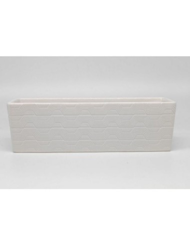 JARDINERA BLANCA OLAS 23X8X7