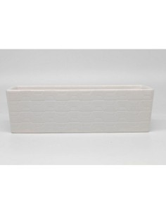 JARDINERA BLANCA OLAS 18*7*6
