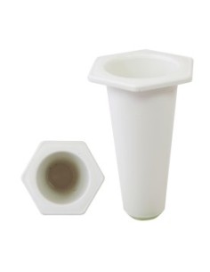 DEPOSITO CONO EXAGONAL PVC (blanco, verde o negro)