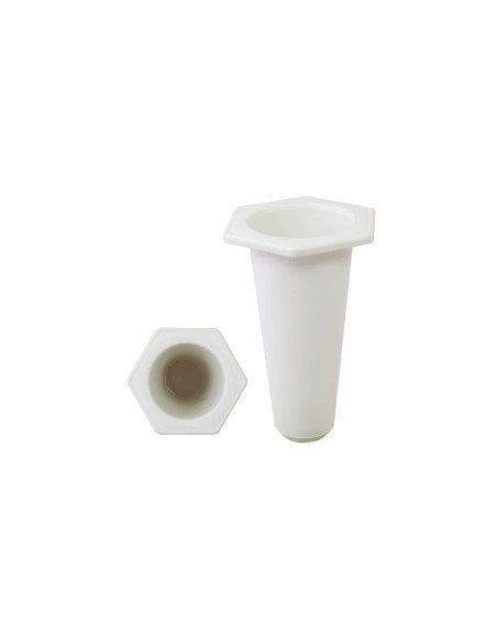 DEPOSITO CONO EXAGONAL PVC (blanco, verde o negro)