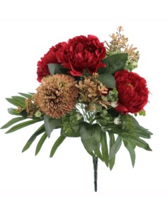BOUQUET PEONIA MIX ROJO (9134-08)