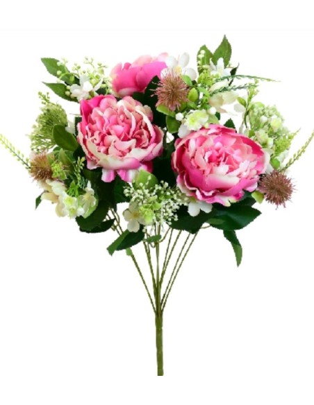 RAMO PEONIA ALLIUM X 12 -53CM