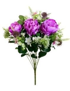 RAMO PEONIA ALLIUM X 12 -53CM