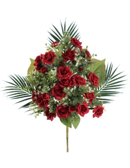 RAMO PALMA MINI ROSITAS X 12 ROJO