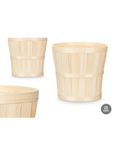 CUBRE MACETAS REDONDO BAMBU 25CM