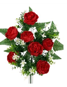 R.U/C. PEONIAS X14 ROJO 56cm (E