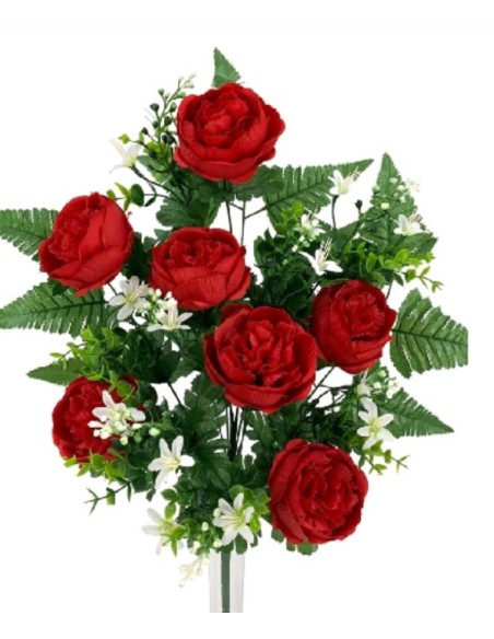 R.U/C. PEONIAS X14 ROJO 56cm (E