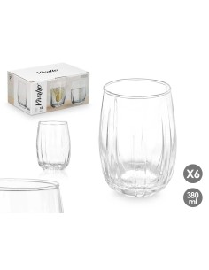 VASO RAYAS 380ML TRANSPARENTE