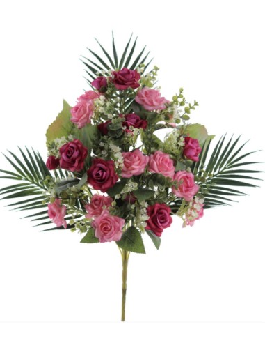 RAMO PALMA MINI ROSITAS X 12 FUCSIA