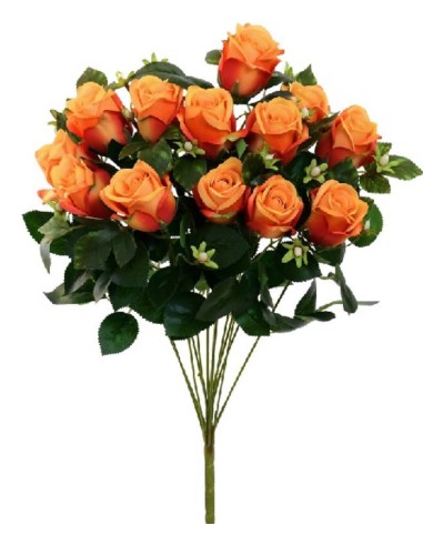 RAMO ROSAS X13 -50CM (NARANJA