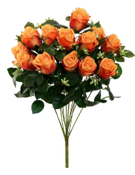 RAMO ROSAS X13 -50CM (NARANJA