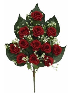 CONJUNTO ROSAS X 12-54 CM (ROJO