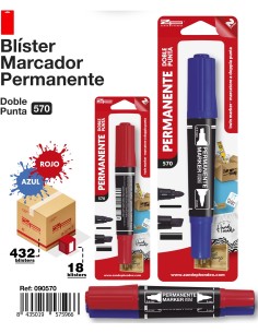 ROTULADOR PERMANENTE DOBLE PUNTA 1UDS