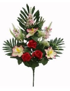 CONJ.CAPULLOS-ORQUIDEAS X14- ROJO