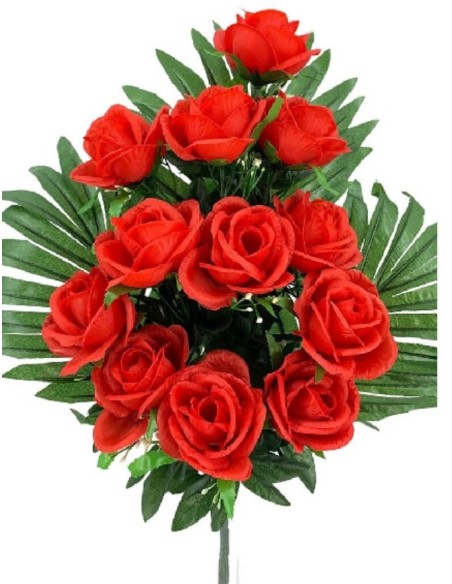 R.U/C.ROSAS X12 ROJO 52cm (A22