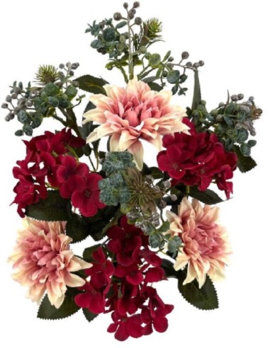 R.U/C.DALIAS/HORTENSIA X10 ROJO 47cm