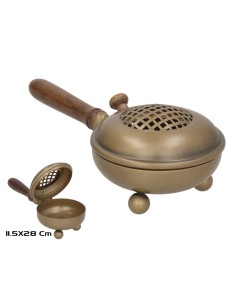 QUEMADOR DE LATON C/MANGO 11,5X28CM
